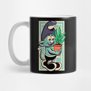 Smurf Cat - Smurf cat with Plant Mug